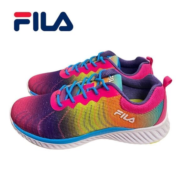 NEW Fila Big Girl's Blazehawk 2 Multi Hue Running Tennis Shoes Sneakers 6.5 - Picture 2 of 6